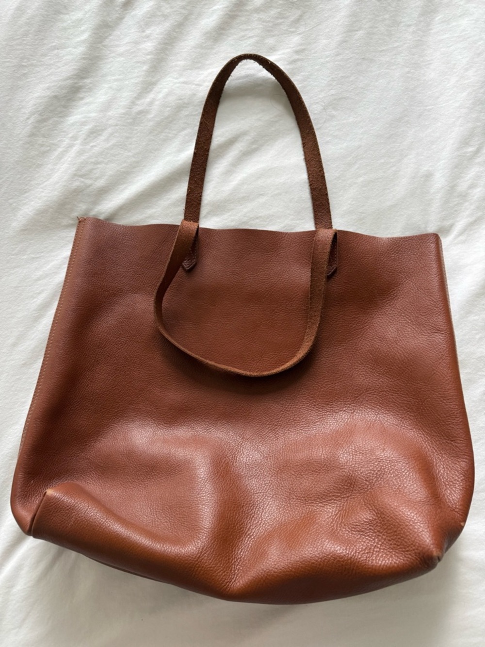 Classic Brown Leather Tote Bag - Picture 2 of 13
